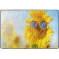 thumbnail image 4 of SKYSONIC 36x24in Sunglasses Sunflowers Area Rug, Funny Floral Non-Slip Floor Carpet for Indoor Living Dining Room Bedroom, 4 of 7