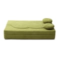 thumbnail image 3 of 2-In-1 Folding Sofa Bed with Pillow, Twin Sleeper Sofa, Floor& Futon Loveseat Couch, Foam Folding Mattress Sleeper for Living Room, Guest Use, Office, Apartment, No Assembly Required (Green), 3 of 11