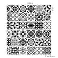 thumbnail image 2 of 3D Stair Stickers - Removable Tile Decals for Stair Risers, Peel and Stick, 39.3Inch x 7.08Inch,Black and white mosaic pattern wall sticker, 2 of 9
