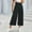 Black, variant on Womens Wide Leg Cropped Suit Pants Work Business Summer Pleated Waisted Side Zipper Up Trousers With Pockets Womens Casual Pants And Tops Women Business Casual Pants with Pockets Women Pants Casual