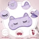 thumbnail image 3 of Máscara de ojos Haysandy con bonitos dibujos animados de perro y gato de seda para dormir, 3 unidades, 3 of 7