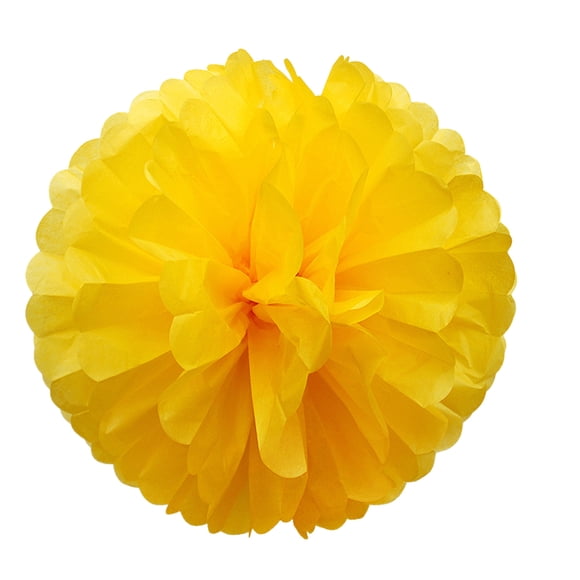 Yuarrent Juego de bolas de flores de papel amarillas de 7,8 pulgadas, decoraciones de flores de papel para fiesta de cumpleaños, bolas de papel Kits de decoración para fiestas Amarillo 12 pulgadas