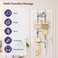 thumbnail image 3 of Over the Door Purse Organizer - Wall Mounted Handbag Organizer with 16 Hooks and Metal Basket, Hanging Purse Storage Rack Holds up to 16 Bags, Bag Rack Can Use As 1/2 Part, for Door, Closet, 3 of 9