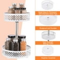 thumbnail image 4 of Organizador giratorio Lazy Susan con altura ajustable para armario de despensa (2 niveles, blanco), 4 of 7