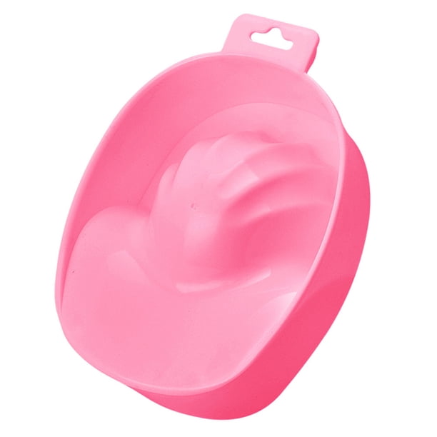 Nail Soak bandeja tazón suavizar cutícula profesional removiendo uñas artificiales uñas bolos de remojo herramienta de tratamiento de uñas rosa brillante 4 piezas Inevent CE001570-03