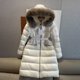 thumbnail image 5 of Abrigo de invierno para mujer, nuevo abrigo largo con capucha y cuello de piel de zorro, plumón de pato blanco 90 % grueso y cálido con cinturón, abrigo adelgazante en la cintura, 5 of 5