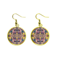 thumbnail image 1 of Patron de flores, hojas de estilo europeo Ear Dangle Golden Drop Earring Jewelry Mujer Unbranded M, 1 of 3