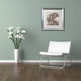 thumbnail image 3 of Trademark Fine Art "Elephant 2" Canvas Art by Color Bakery White Matte, Silver Frame, 3 of 4