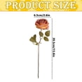 thumbnail image 3 of 1Pcs Artificial Silk Rose Stem, Single-Stem Frosty Snow Fringed Ins-Style, 39.5cm/15.6inches, Single Long Stem Flower for Home Decor, Table Centerpiece Arrangement Valentine's Day Gift (E), 3 of 8