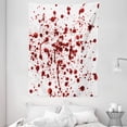thumbnail image 1 of Horror Tapestry, Splashes of Blood Grunge Style Bloodstain Horror Scary Zombie Halloween Themed Print, Wall Hanging for Bedroom Living Room Dorm Decor, 60W X 80L Inches, Red White, by Ambesonne, 1 of 1