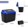 thumbnail image 2 of Car Trash Can with Lid, Car Trash Bin Vehicle Dustbin Garbage Organizer, Mini Wastebasket Bin Trash Container with Garbage Bag for Auto Cars, Home, Office, 2 of 7