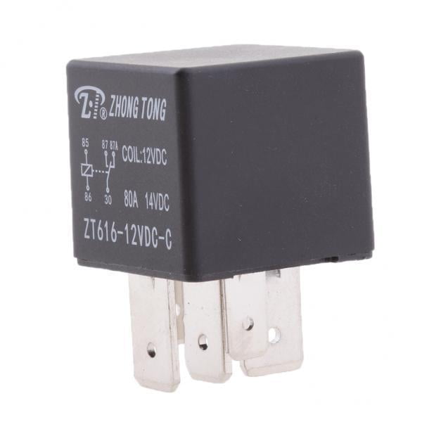 3-4pack 12V 80A SPDT de 5 Pines de Cambio Automotriz 3 piezas Sunnimix Relé de 12 V y 5 pines.