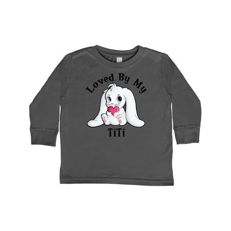 

Inktastic Loved By My TiTi Bunny Rabbit Gift Toddler Boy or Toddler Girl Long Sleeve T-Shirt