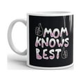 thumbnail image 2 of Mom Knows Best Coffee Tea Ceramic Mug Office Work Cup Gift 11 oz, 2 of 3