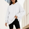 thumbnail image 2 of Sweatshirt for Women,Womens Oversized Sweatshirts Pullover Hoodies Short Velvet Fleece Sweatshirts Comfy Casual Pullover Loose Lightweight,Plus Size Sweatshirts for Women,Size:S, 2 of 5