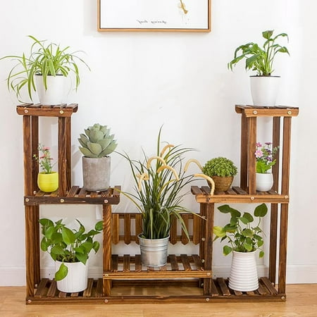 7 Tier Plant Stand Wooden Flowerpot Shelf Rack Garden 7 Tier Plant Stand Wooden Flowerpot Shelf Rack Garden Holder For Indoor And Outdoor