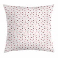thumbnail image 1 of Flower Throw Pillow Cushion Cover, Dots and Flowers Pattern Calico Bloom Artistic Simple Illustration, Decorative Square Accent Pillow Case, 20 X 20 Inches, Dark Coral Black and White, by Ambesonne, 1 of 2