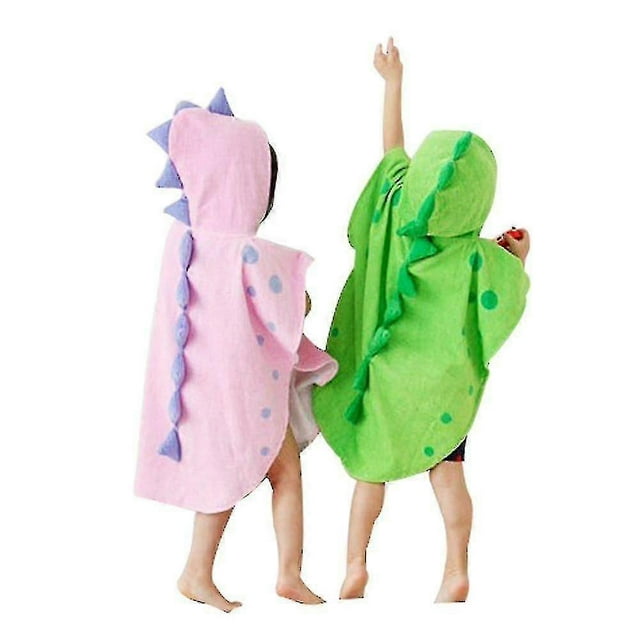 Kids Capped Beach Towel Cute Horned S Hooded Bathrobe Cloak