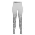 thumbnail image 3 of PEASKJP High Waist Yoga Pants, Tummy Control Workout Running Yoga Leggings for Women (Silver,S), 3 of 4