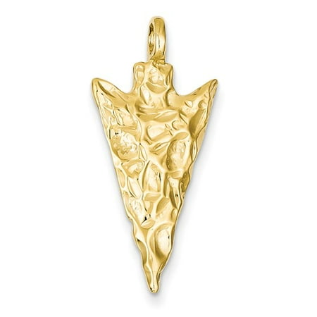 14k Yellow Gold Arrow Head Pendant