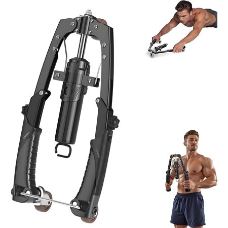 Mymus Coreflex Twister Pro, Hydraulic Power Chest Press Machine, Adjustable Hydraulic Arm Exerciser Twister Bar, for Upper Body & Abs Fitness, Home Gym Equipment