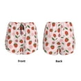 thumbnail image 3 of Gukieu Floral Strawberr Print Women's Sports Shorts with Drawstring Elastic Waistband for Running, Yoga, Fitness-Large, 3 of 7