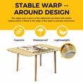 thumbnail image 4 of Pig Sunflowers Table Cloths for 5 Foot Rectangle Tables, Yellow Floral Farmhouse Checkered Rustic Patio Waterproof Elastic Fitted Tablecloths, Washable Rectangular Table Cover for Camping, 4 of 8