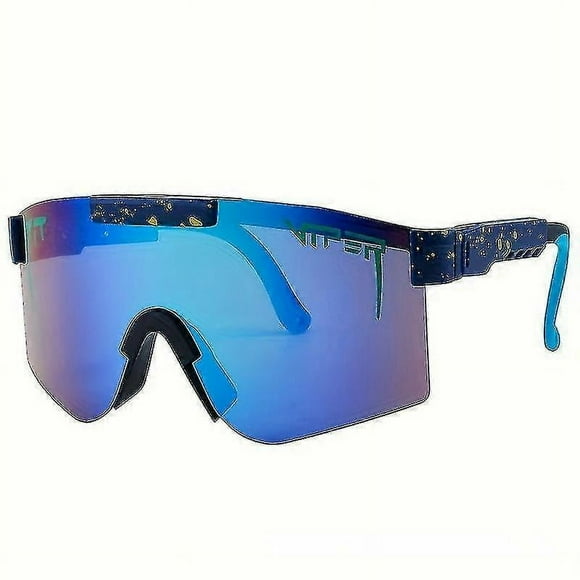 Lunettes de Cyclisme Polarisées pour Enfants, Protection Uv400 Lunettes de Sport Ajustables Coupe-Vent pour Garçons et Filles - Bon État