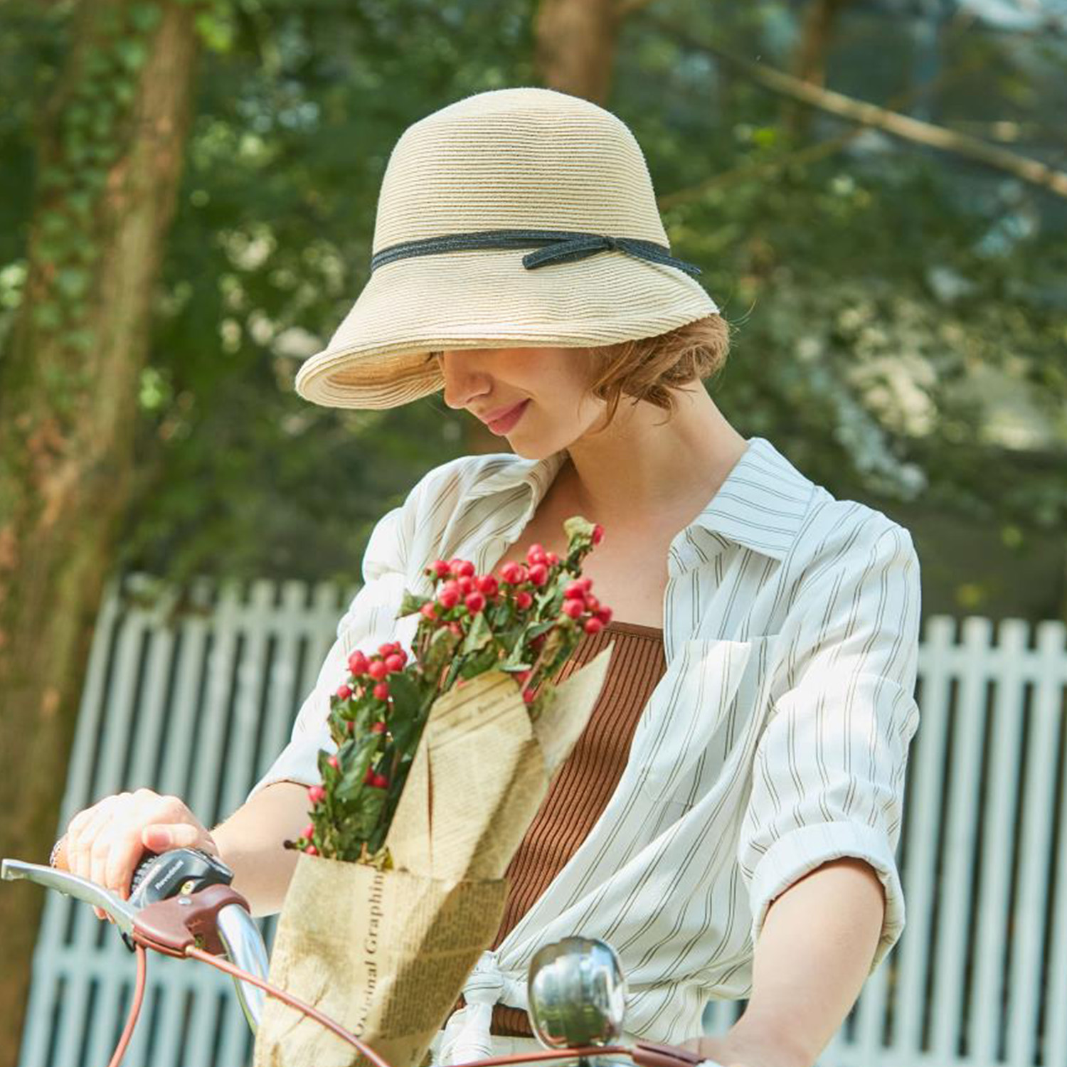 Women Floppy Sun Hat Foldable French Straw Beach Bonnet Cap