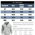 thumbnail image 2 of Kixjoy Army Green Zip Up Hoodie Men Long Sleeve Big and Tall Hooded Sweatshirt Quarter Zip Casual Drawstring Pullover Winter Basic Lightweight Mens Pullover Hoodie with Pockets, Army Green L, 2 of 4