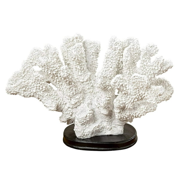 Realistic Faux White Coral Statue, Realistic Fan Shaped Specimen