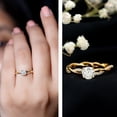thumbnail image 3 of Rosec Jewels Lab Created Diamond Engagement Ring (5 mm, EF-VS Quality) - Half Carat Diamond Ring for Women - Minimalist Circle Ring, 18K Yellow Gold, US 5.00, 3 of 9