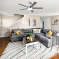 thumbnail image 4 of Vaczon 48" Modern Brushed Nickel Smart Ceiling Fan with Light and Remote for Living Room and Dining Room, 4 of 17