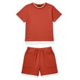 thumbnail image 2 of MAIHAN Boy Summer Clothes Soft Comfy 2 Pieces Sets T-Shirt and Shorts Cotton Summer Outfits Sets(Red,12-13 Years), 2 of 4