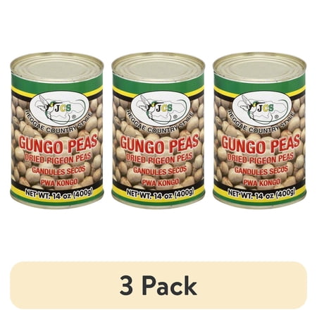 (3 pack) Kingston-Miami Trading Co. Jamaican Country Style Dried Gungo Peas, 1 lb