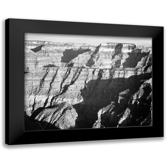 Adams, Ansel 14x12 Black Modern Framed Museum Art Print Titled - Grand Canyon from North Rim - National Parks and Monuments, 1940