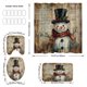 thumbnail image 3 of Yhmxh Decoración del baño Cortina de ducha navideña con fondo de Papá Noel, tela para colgar en el baño Organizadores y almacenamiento de baño Accesorios de baño, 3 of 5