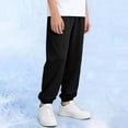 thumbnail image 5 of Avtoify Children's Solid Elastic Waist Long Pants- Pants Children's Summer Ice Silk Breathable Casual Pants Long Pants, 5 of 9