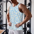 thumbnail image 5 of Logiee Floral Daisy Print Men's Workout Tank Top,Quick Dry Workout Tank Top,Gym Muscle Tee,Fitness Bodybuilding Sleeveless T Shirt-Medium, 5 of 7