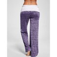 thumbnail image 4 of Señora mujer respirable Palazzo pierna ancha cintura pliegue sobre pantalones sueltos casuales Yoga entrenamientos Leggings SG Baoblaze  Pantalones anchos de la pierna de la yoga, 4 of 8