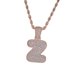 thumbnail image 5 of 18 K Chapado En Oro Zircon de de de Colgante Cuerda Cordón Metal Colr Moda Joyería Hugo Collar de la letra de Hip Hop, 5 of 7