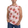 thumbnail image 2 of Lsque Floral Strawberr Print Men's Cotton Blend Sleeveless Muscle Shirts (S-3XL)- Moisture Wicking, Odor Protection, UPF 30+,Small, 2 of 8