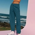 thumbnail image 4 of Womens Straight Leg Pants Sweatpants Women Casual TrousersSolid Color High Waist With Pockets Long Pants, S-2XL, 4 of 8