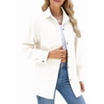 thumbnail image 2 of Camisas de Larga con Botones para Mujer, Blusas de Trabajo de Gran Tamaño con Cuello y Hombros Caídos, Blusa Holgada con Textura Crema XL, 2 of 9