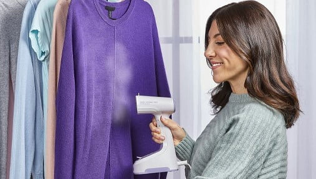 Black + Decker Easy Store Foldable Garment Steamer, Heated Metal Plate, 10ft Cord, 8 Min of Steam