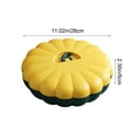 thumbnail image 3 of Pumpkin Shaped Snacks Serving Tray, Wheats Pumpkin Candy Box with Lid Multi Sectional Snack Bowl Trays, Dried Fruit Tray Organizer for Home Holiday(Yellow), 3 of 6