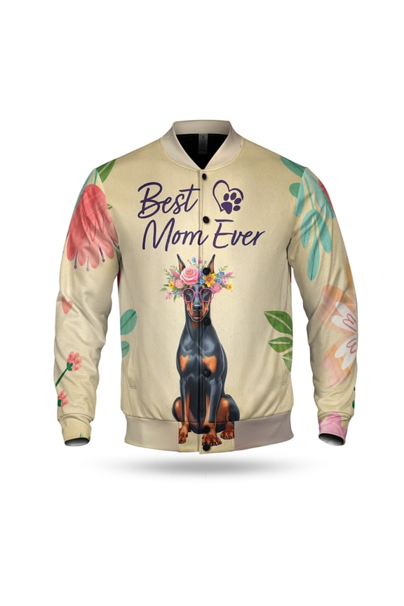 Best Doberman Pinscher Mom Ever Happy Mother's Day All Over Print 3D Baseball Jacket Doberman Dog Lover Gifts Bomber Jacket Softball - 02002