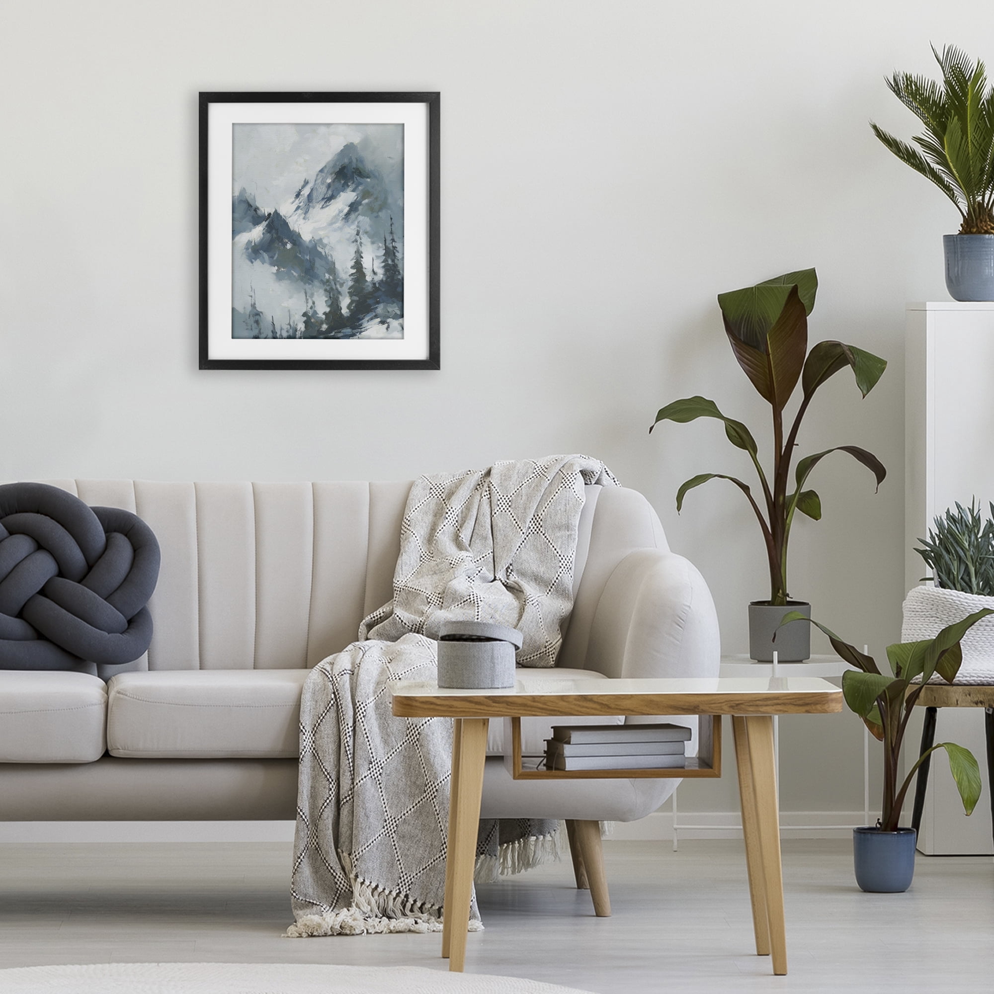 Stupell Industries Frozen Majesty Mountains Black Framed Print Under Glass, design by Svetlana Aleynikova
