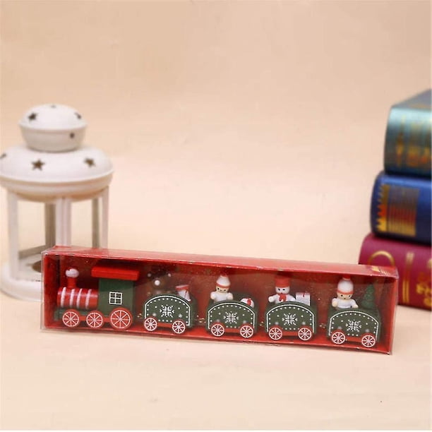 Juego de tren navideño Decoración de ventana de tren pequeño de cinco secciones