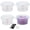 2Qt, variant on Round Food Storage Container with Lid, 2 Qt Translucent, Commercial 4 Pack of – NSF Listed, BPA-Free, Polypropylene, Non-Stick, Scale, with Labels & Measuring Cups